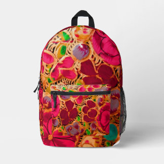 Blumenmuster Bedruckter Rucksack