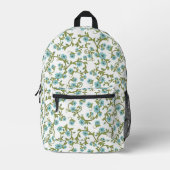 Blumenmuster Bedruckter Rucksack (Vorderseite)