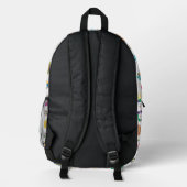 Blumenmuster Bedruckter Rucksack (Rückseite)