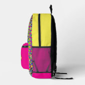 Blumenmuster Bedruckter Rucksack (Rechts)