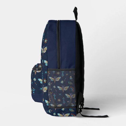 Blumenmuster Bedruckter Rucksack (Rechts)