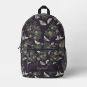 Blumenmuster Bedruckter Rucksack (Vorderseite)