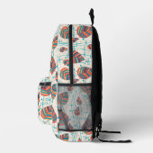 Blumenmuster Bedruckter Rucksack (Rechts)