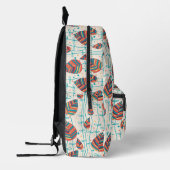 Blumenmuster Bedruckter Rucksack (Links)