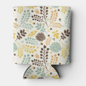 Blumenmuster: Blätter, Blume und Schmetterling Dosenkühler (Vorderseite)