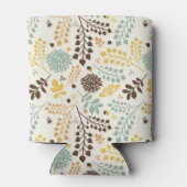 Blumenmuster: Blätter, Blume und Schmetterling Dosenkühler (Rückseite)