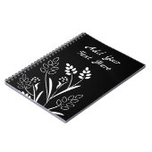 Blumenmuster Blätter Design Spiral Foto Notebook Notizblock (Linke Seite)