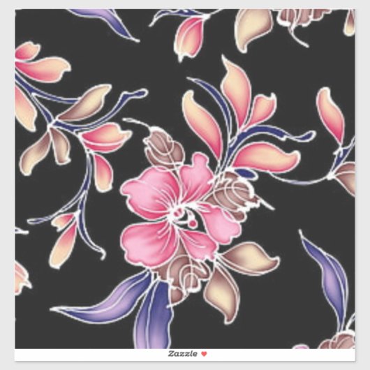 Blumenmuster Blattgröße: 8" x 8" Blatt Aufkleber (Blatt)