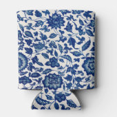 Blumenmuster Blau Dosenkühler (Rückseite)