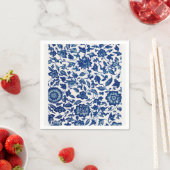 Blumenmuster Blau Serviette (Beispiel)