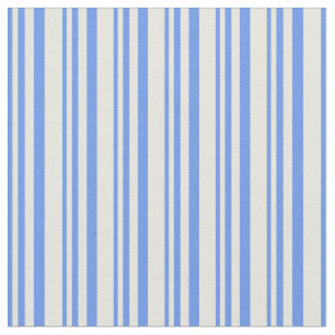 Blumenmuster Blau und Beige Linien/Streifen Muster Stoff