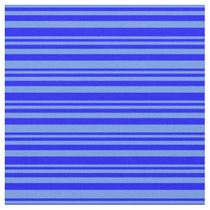 Blumenmuster Blau und blau farbige Linien Muster Stoff