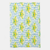 Blumenmuster Blau und Gelb Lemons Blumenmuster Geschirrtuch (Vertikal)