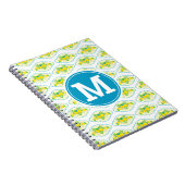 Blumenmuster Blau und Gelb Lemons Blumenmuster Notizblock (Rechte Seite)