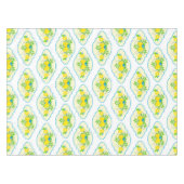 Blumenmuster Blau und Gelb Lemons Blumenmuster Tischdecke (Vorderseite (Horizontal))