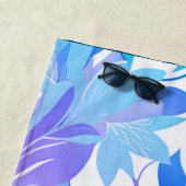 Blumenmuster, Blau und Rosa Strandtuch (Beispiel)