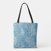 Blumenmuster Blau und Weiß Tasche (Rückseite)