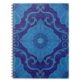 Blumenmuster "Blaue Blume" Notizblock (Vorderseite)