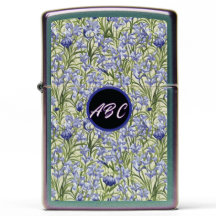 Blumenmuster Bluebell-Blume Monogram