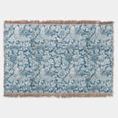 Blumenmuster-Blume Blätter Birds Blau Decke (Vorderseite)