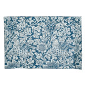 Blumenmuster-Blume Blätter Birds Blau Kissenbezug (Vorderseite-Links)