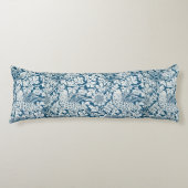 Blumenmuster-Blume Blätter Birds Blau Seitenschläferkissen (Vorderseite)