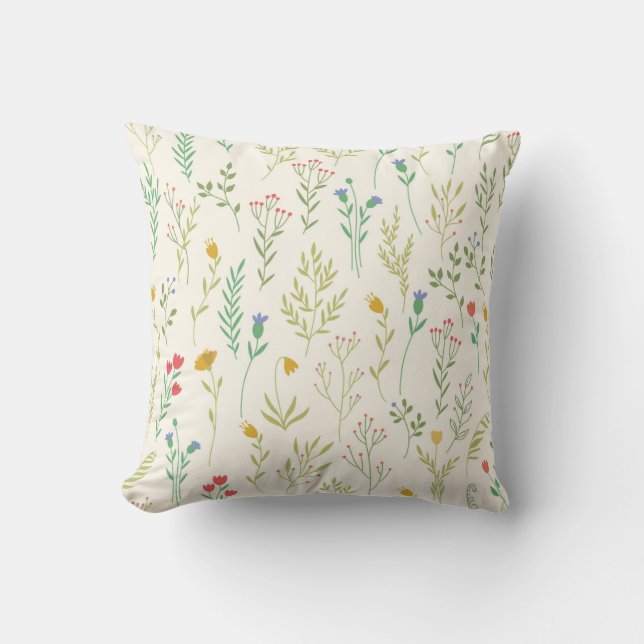 Blumenmuster Blume Bloom 16" x 16" Kissen (Vorderseite)