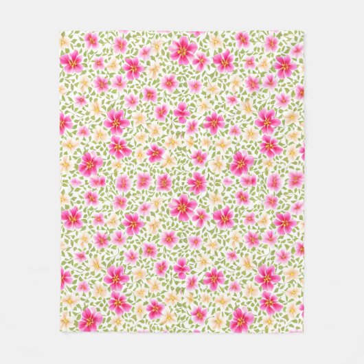 Blumenmuster-Blume Fleecedecke (Vorderseite)