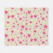 Blumenmuster-Blume Fleecedecke (Vorderseite (Horizontal))