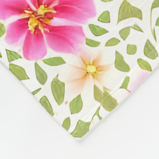Blumenmuster-Blume Fleecedecke (Ecke)