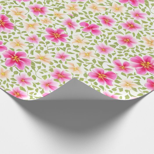 Blumenmuster-Blume Geschenkpapier (Ecke)