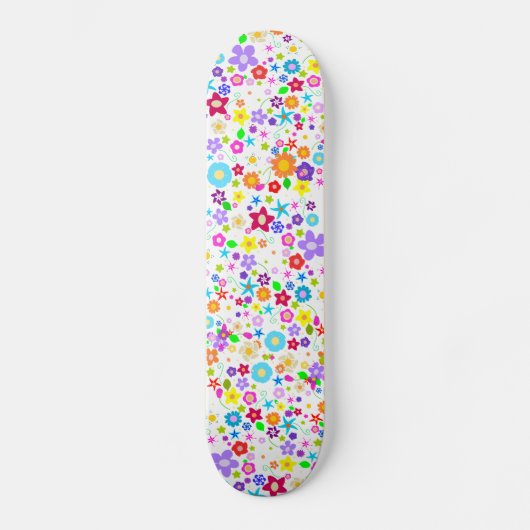 Blumenmuster Blume Girls Skateboard (Vorderseite)