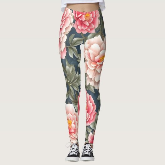 Blumenmuster-Blume Leggings (Vorderseite)