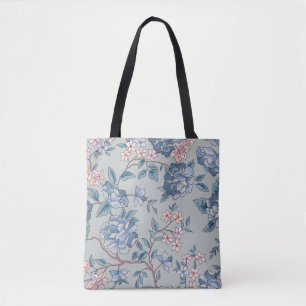 Blumenmuster. Blume nahtloser Hintergrund. Flouri Tasche