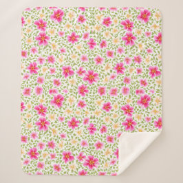 Blumenmuster-Blume Sherpadecke