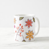 Blumenmuster Blumen florales Design botanisch Blum Kaffeetasse (VorderseiteRechts)