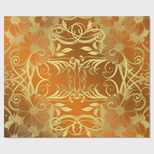 Blumenmuster, Blütenfest Geschenkpapier (Flach)