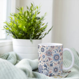Blumenmuster Bohemisches Design - Vibranly Boho St Kaffeetasse