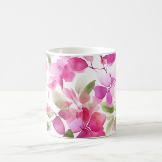 Blumenmuster Bougainvillea Alphabet Kaffee Kaffeetasse (Mittel)