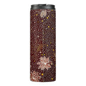 Blumenmuster braun thermosbecher (Rückseite)