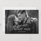 Blumenmuster-Brautparty-benutzerdefiniertes Foto Einladung (Rückseite)