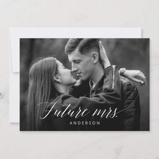 Blumenmuster-Brautparty-benutzerdefiniertes Foto Einladung (Rückseite)