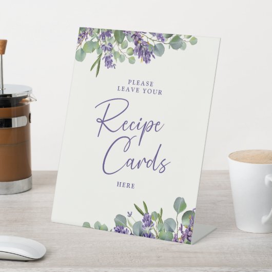 Blumenmuster Brautparty Verlasse hier Ihr Rezept Sockelschild (In SItu)