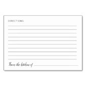 Blumenmuster-Brautparty Weinkarte Tischnummer (Rückseite)