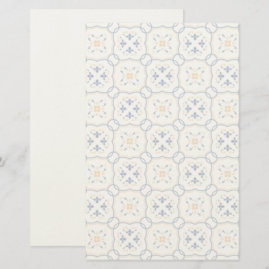 Blumenmuster Briefpapier (Vorne/Hinten)