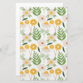 Blumenmuster Briefpapier (Vorne/Hinten)