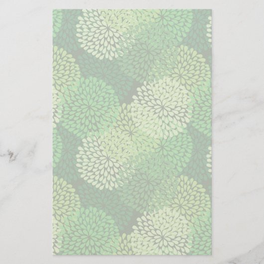 Blumenmuster Briefpapier (Vorderseite)