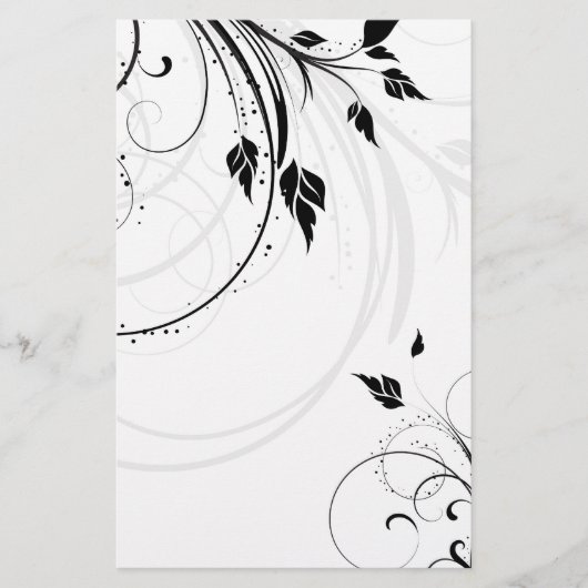 Blumenmuster-Briefpapier Briefpapier (Vorderseite)