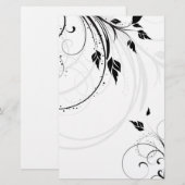 Blumenmuster-Briefpapier Briefpapier (Vorne/Hinten)