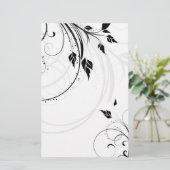 Blumenmuster-Briefpapier Briefpapier (Stehend Vorderseite)